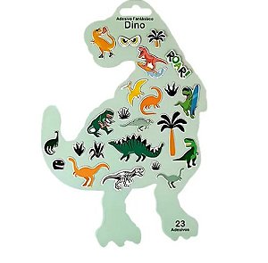 Cartela De Adesivos Dinossauro Fofy Com 23 Adesivos