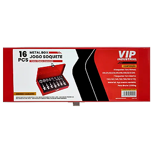 Jogo Soquete 16 Peças Vip Industrial