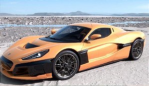 Rimac Nevera 2021 1:18 GT Spirit Laranja