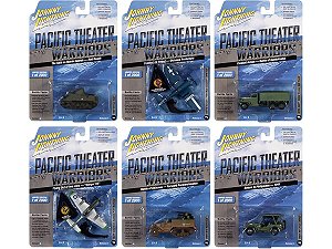 Caixa c/ 06  - Pacific Theater Warriors Military 2022 Release 1 Set B 1:64 Johnny Lightning