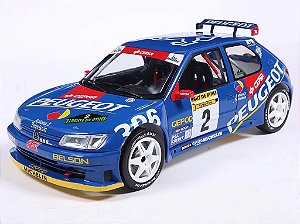 Peugeot 306 MAXI Rally de Avilès J.Ascona / J.Billmaier 1997 1:18 Solido Azul