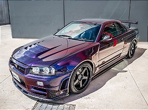 Nissan Skyline (R34) GT-R Z Tune Midnight Purple 1999 1:18 Solido
