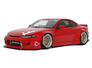Nissan Silvia S15 Rocket Bunny 2014 1:18 OttOmobile Vermelho