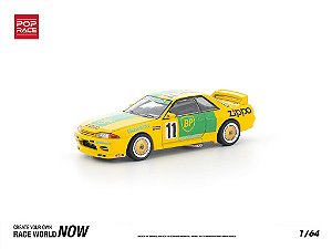 Nissan GT-R R32 JTC Group A 1992 1:64 POP RACE Amarelo