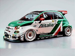 Fiat 595 Abarth Liberty Walk Body Kit Rally Tributo Alitalia 2025 1:18 Solido