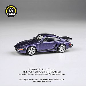 Porsche 930 Turbo RUF BTR Slantnose 1986 1:64 PARA64 Azul