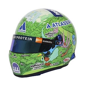 Capacete Alexander Albon Williams Racing Singapore GP 2025 1:5 Spark