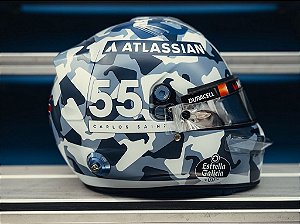 Capacete Carlos Sainz Williams Racing British GP 2025 1:5 Spark