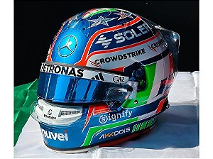 Capacete Kimi Antonelli GP Emilia-Romagna 2025 Mercedes AMG PETRONAS F1 Team 1:5 Spark