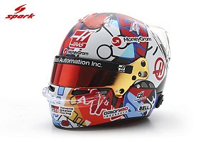 *** PRÉ-VENDA *** Capacete Esteban Ocon GP Miami 2025 MoneyGram Haas F1 Team 1:5 Spark