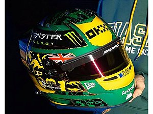 Capacete Oscar Piastri GP Austrália 2025 McLaren F1 Team 1:5 Spark
