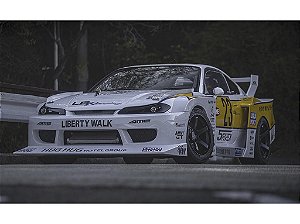 Nissan S15 Silvia Liberty Walk Super Silhouette 2021 1:18 GT Spirit Branco