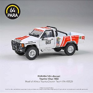 *** PRÉ-ORDER *** Toyota Hilux 1993 Rally Roof of Africa Toyota Dealer Team 1:64 PARA64