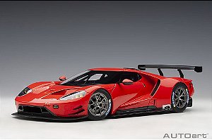 Ford GT GTE Plain Body Version 1:18 Autoart Vermelho