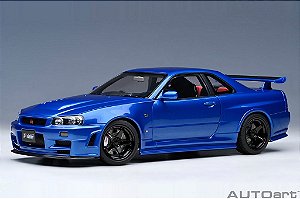 Nissan R34 GT-R Z-Tune Nismo 1:18 Autoart Azul