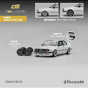 *** PRÉ-ORDER *** Pandem M3 E30 1:64 CM Model Branco