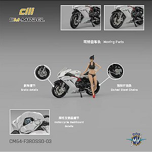 *** PRÉ-ORDER *** MV Agusta F3 1:64 CM Model Branco