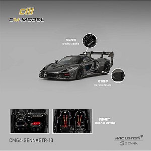 *** PRÉ-VENDA *** McLaren Senna GTR 1:64 CM Model Cinza PV13007