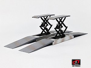 Plataforma Elevatória Tipo Tesoura em Metal 1:18 LCD Models Cinza