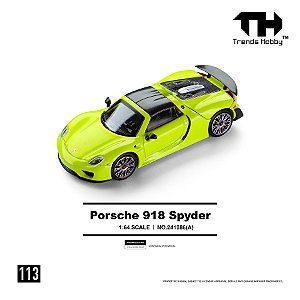 *** PRÉ-ORDER *** Porsche 918 Spyder 1:64 Trends Hobby Verde
