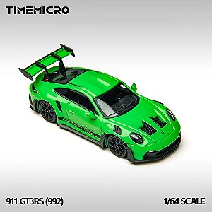 *** PRÉ-VENDA *** Porsche 911 (992) GT3 RS 1:64 TimeMicro Verde PV12943