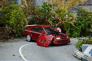 Mitsubishi Lancer Evolution VI GSR T.M.E 1:64 MOTORHELIX Vermelho