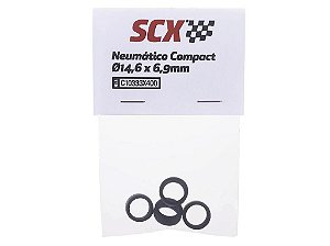 Jogo de Pneus de borracha slick 4 unidades 1:43 SCX