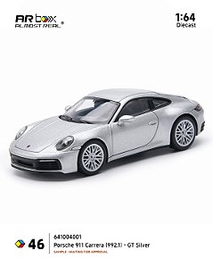 *** PRÉ-ORDER *** Porsche 911 Carrera GT (992.1) 1:64 ARbox Prata