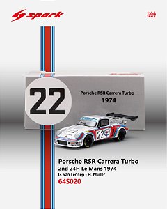 *** PRÉ-ORDER *** Porsche RSR Carrera Turbo No.22 2nd 24H Le Mans 1974 1:64 Spark