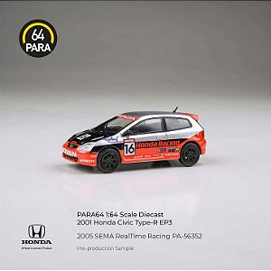 *** PRÉ-ORDER *** Honda Civic 2005 SEMA RealTime Racing 1:64 PARA64