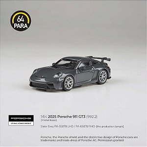 *** PRÉ-ORDER *** Porsche 911 GT3 (992.2) 2025 1:64 PARA64 Cinza