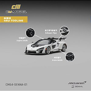 *** PRÉ-ORDER *** McLaren Senna 1:64 CM Model Branco