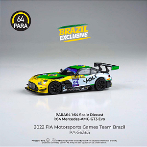 *** PRÉ-VENDA*** Mercedes AMG GT3 2022 FIA Motorsports BRAZIL EXCLUSIVE 1:64 PARA64
