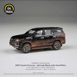 *** PRÉ-ORDER *** Toyota SW4 Fortuner 2023 Dirty Version 1:64 PARA64 Preto