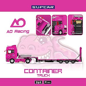 *** PRÉ-ORDER *** Scania Fatbed Tyrannosaurus Rexy 1:64 SUPCAR Pink