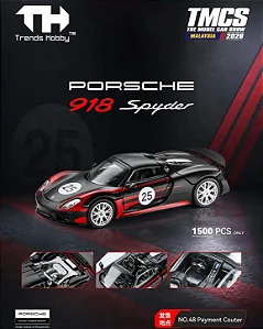 Porsche 918 Spyder 1:64 TRENDS HOBBY Exclusivo TMCS 2026