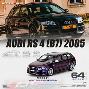 *** PRÉ-ORDER *** Audi RS4 (B7) 1:64 MOTORHELIX Purple
