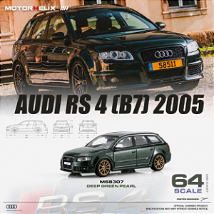 *** PRÉ-ORDER *** Audi RS4 (B7) 1:64 MOTORHELIX Verde