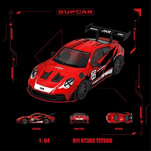 *** PRÉ-ORDER *** Porsche 911 GT3 RS Akira Red Hot Iron 1:64 SUPCAR