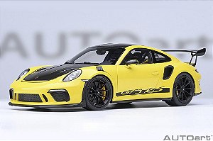 *** PRÉ-VENDA *** Porsche 911 (991.2) GT3 RS Weissach Package 1:18 Autoart Amarelo