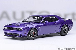 *** PRÉ-VENDA *** Dodge Challenger SRT Super Stock 2023 1:18 Autoart Purple