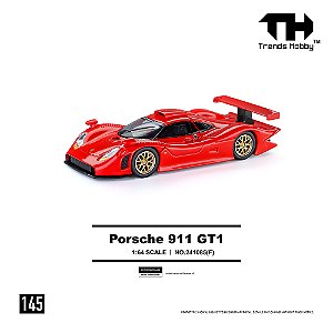 *** PRÉ-ORDER *** Porsche 911 GT1 1998 1:64 Trends Hobby Vermelho QTD3