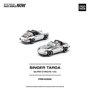 *** PRÉ-ORDER *** Singer Targa Silver Chrome 1:64 POP RACE QTD3