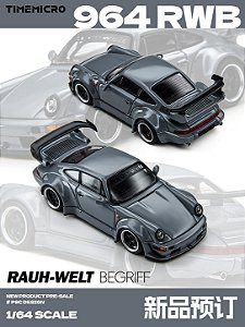 *** PRÉ-ORDER *** 964 RWB 1:64 TimeMicro Cinza QTD2