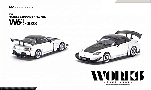 *** PRÉ-ORDER *** Amuse S2000 GT1 Turbo 1:64 Works Model Branco QTD3