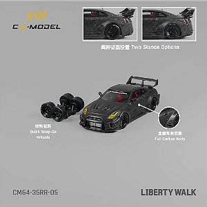 Nissan GTR35RR LBWK Liberty Walk All Carbon 1:64 CM Model