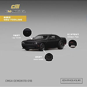 *** PRÉ-ORDER *** Dodge Demon 170 1:64 CM Model Preto QTD3
