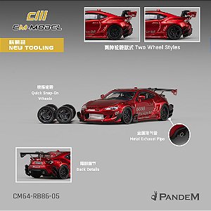 *** PRÉ-ORDER *** Toyota GT86 Pandem Widebody V3.5 1:64 CM Model Vermelho QTD3