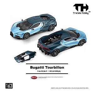 *** PRÉ-ORDER *** Bugatti Tourbillon 1:64 Trends Hobby Azul QTD3