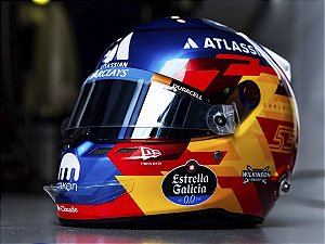 Capacete Atlassian Williams F1 Team Carlos Sainz 2026 1:5 Spark